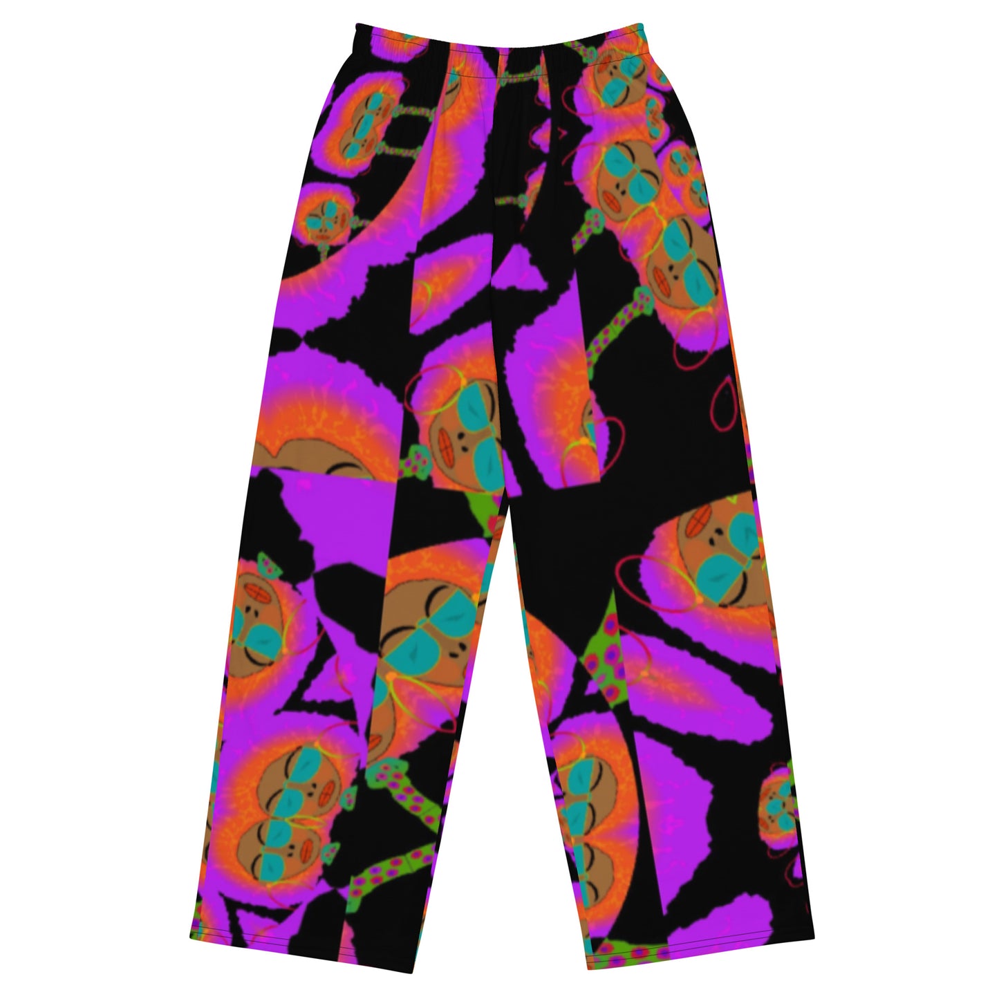 All-over print unisex wide-leg pants