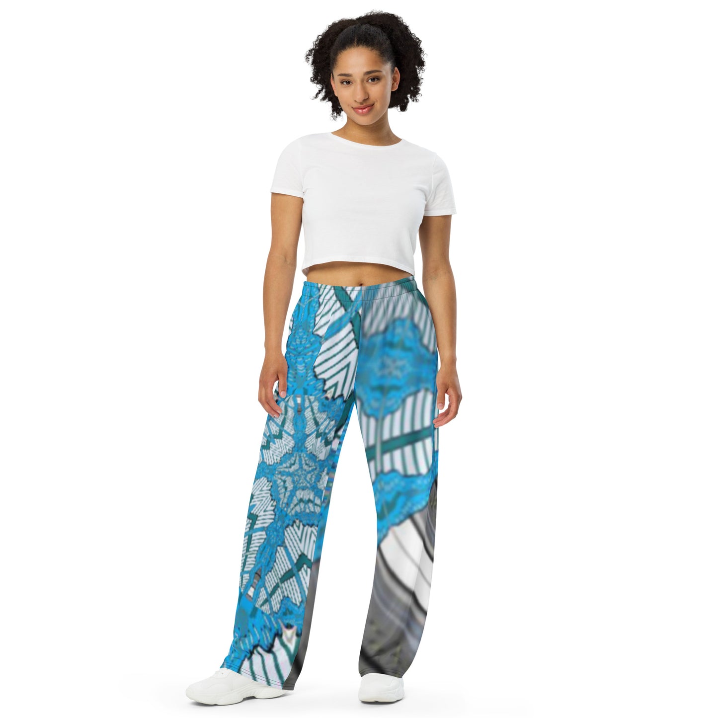 All-over print unisex wide-leg pants