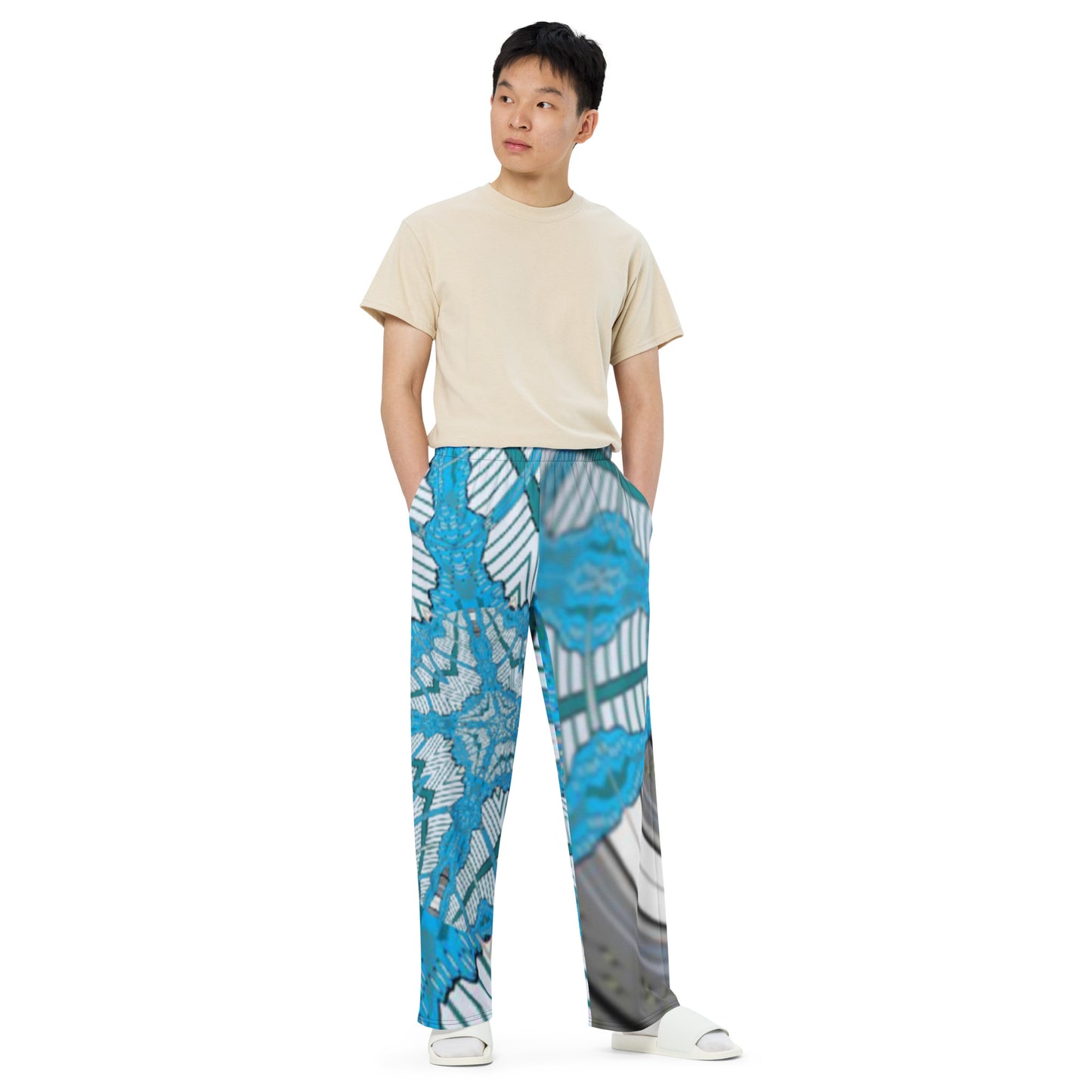 All-over print unisex wide-leg pants