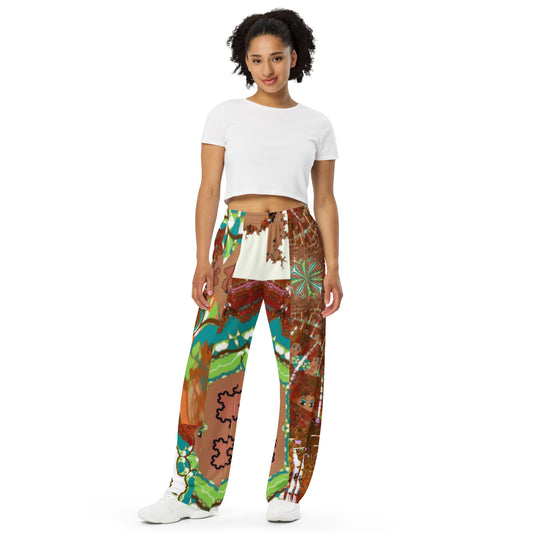 All-over print unisex wide-leg pants