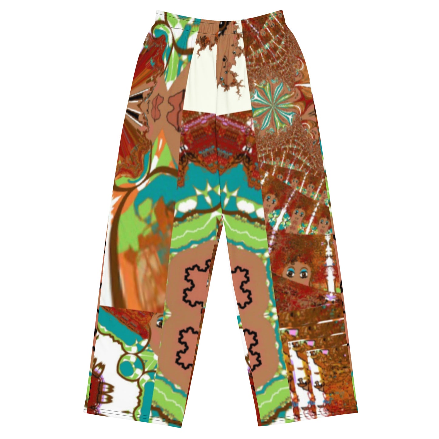 All-over print unisex wide-leg pants