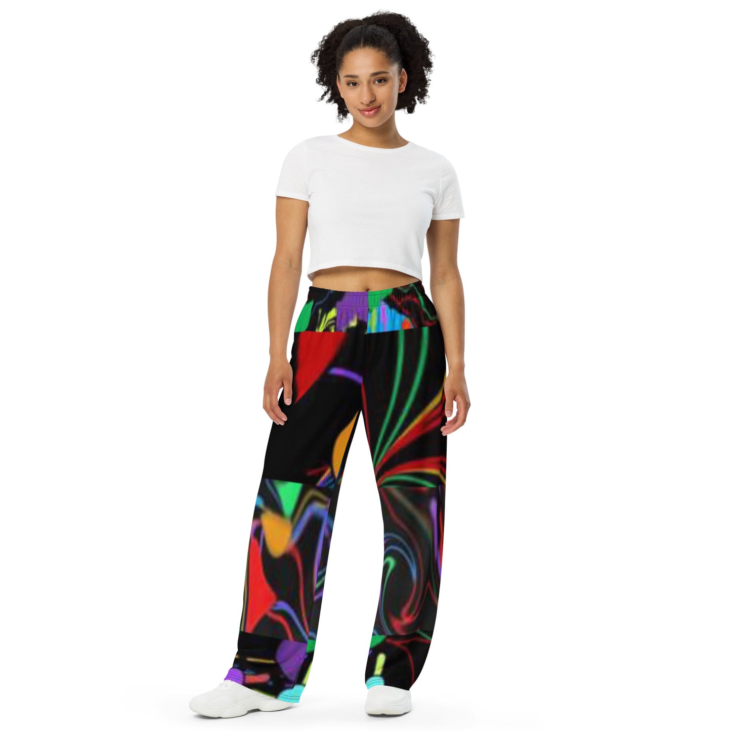 All-over print unisex wide-leg pants