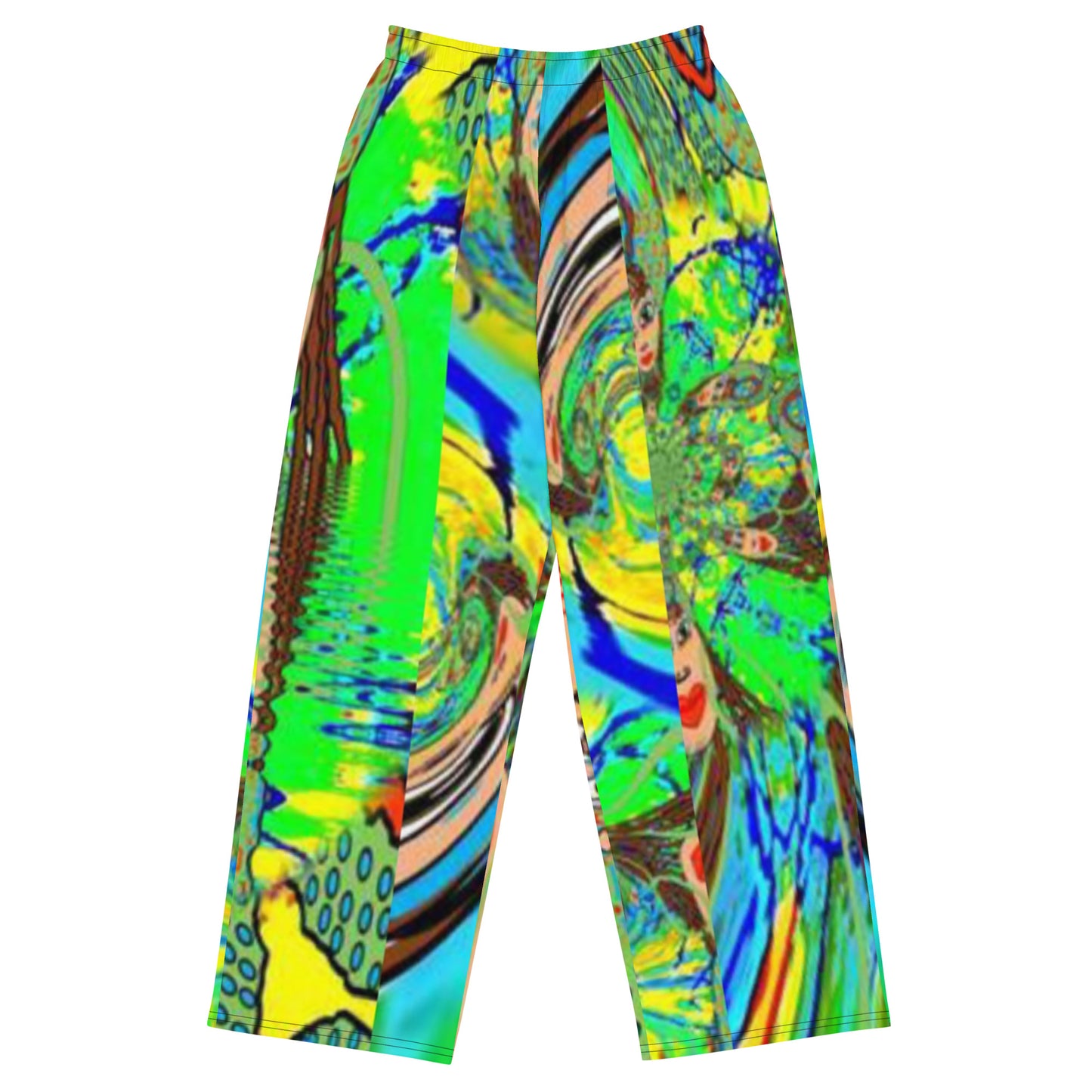 All-over print unisex wide-leg pants