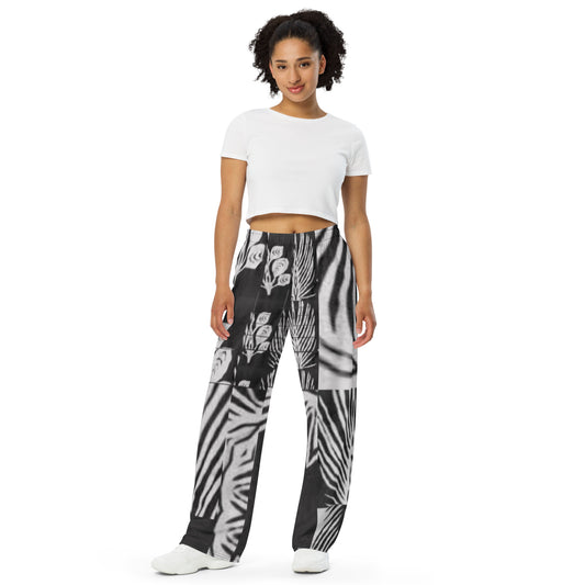 All-over print unisex wide-leg pants