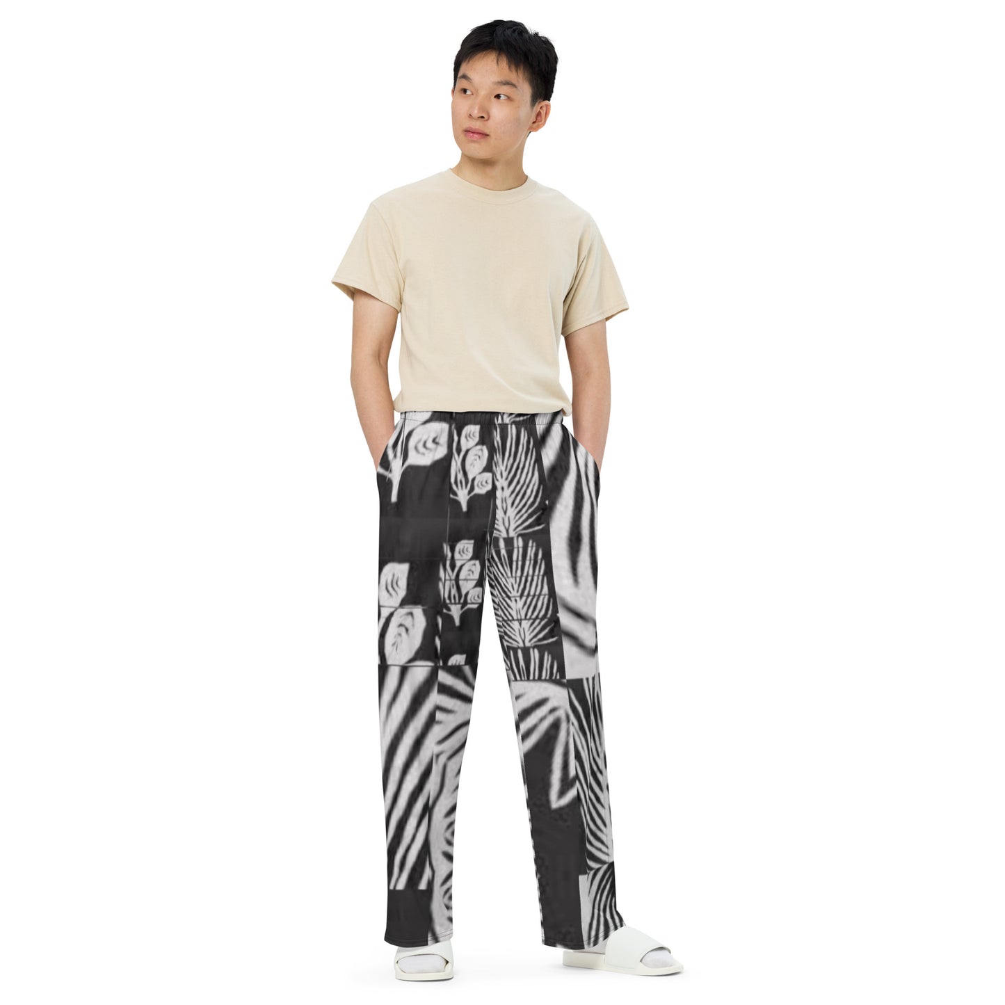 All-over print unisex wide-leg pants