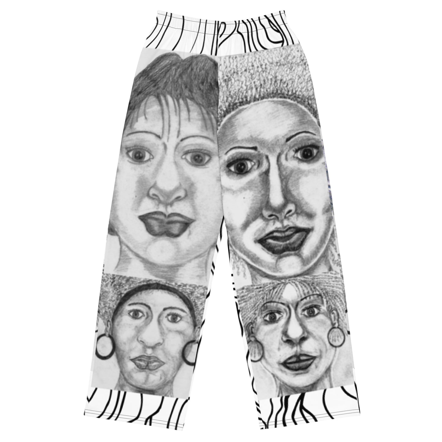 All-over print unisex wide-leg pants