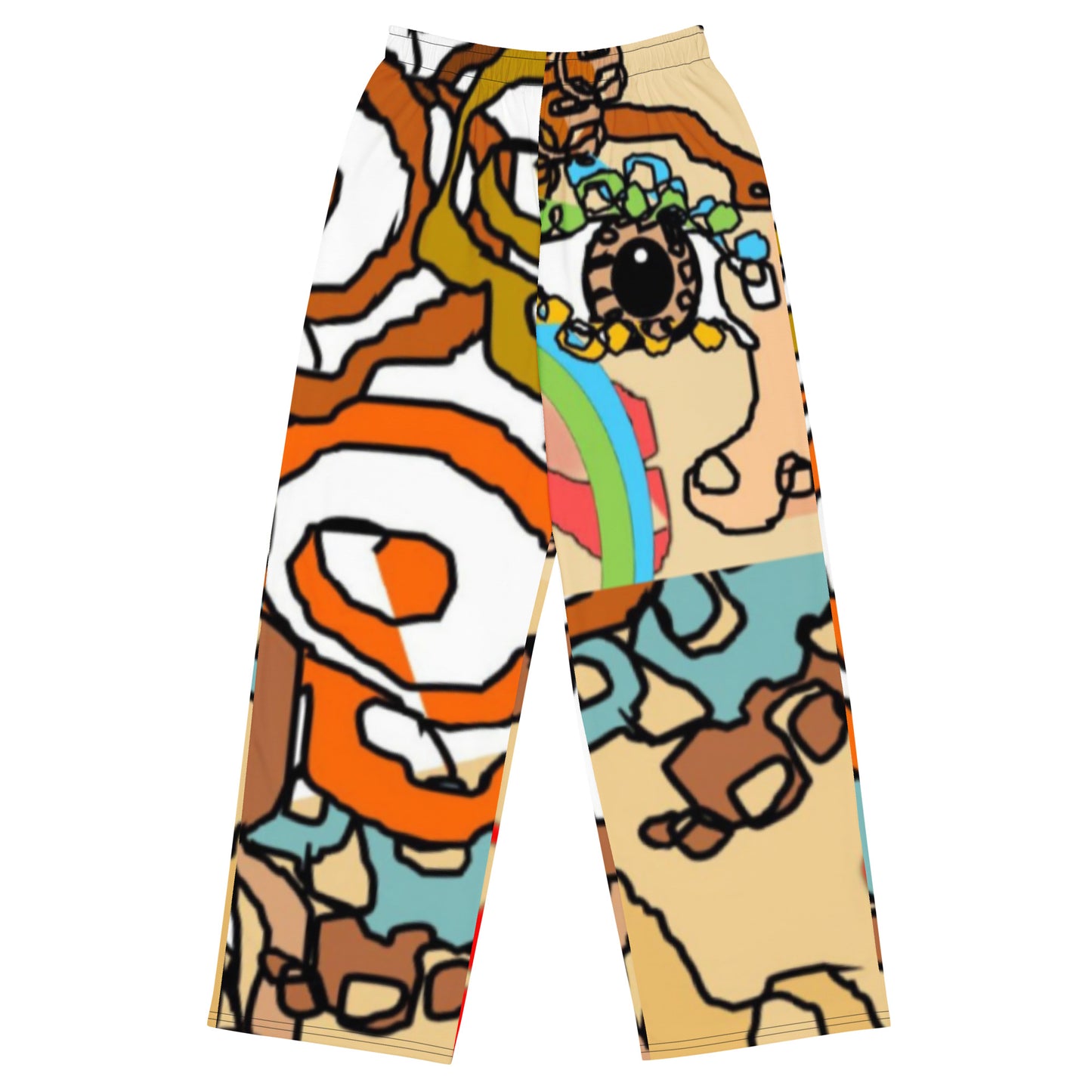 All-over print unisex wide-leg pants