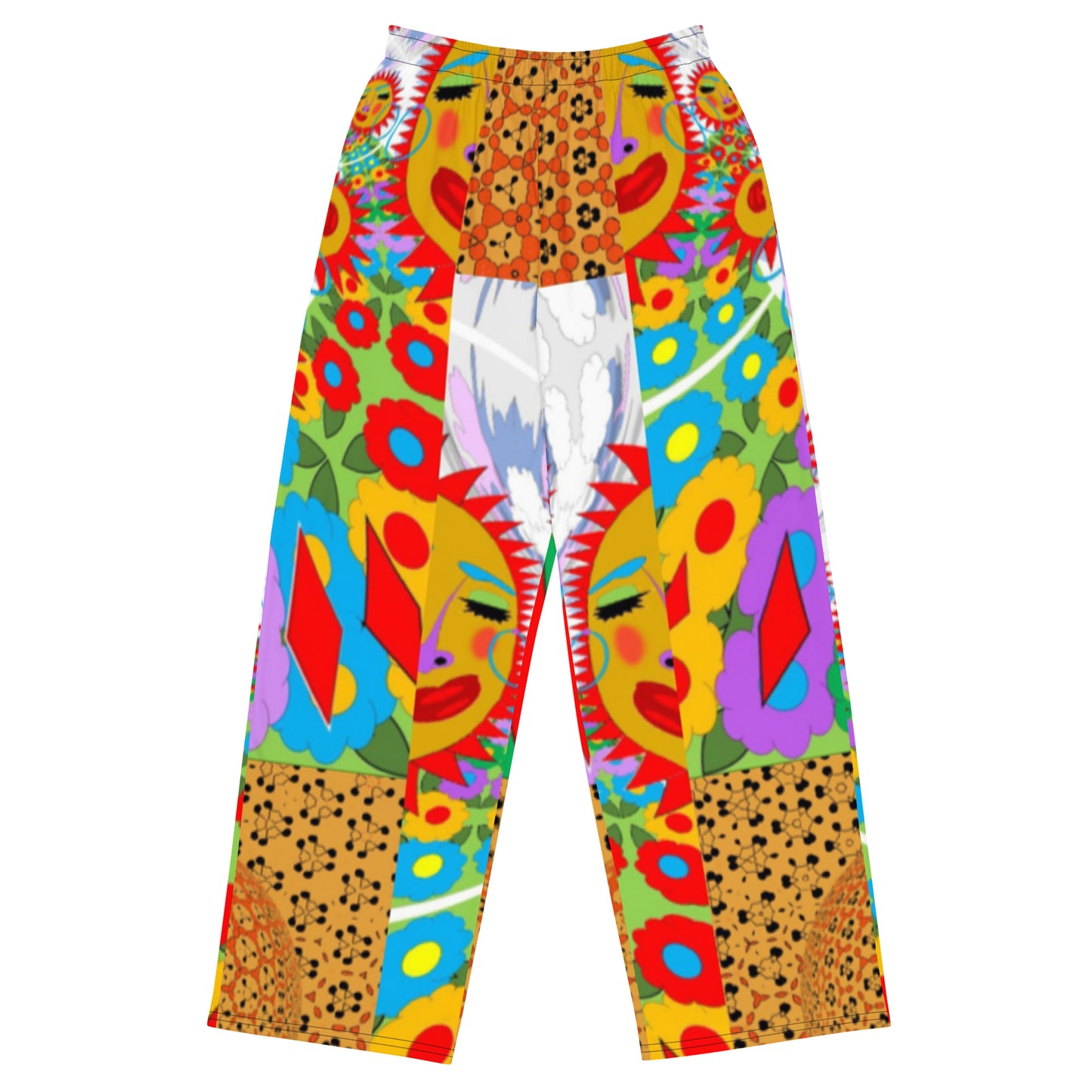 All-over print unisex wide-leg pants