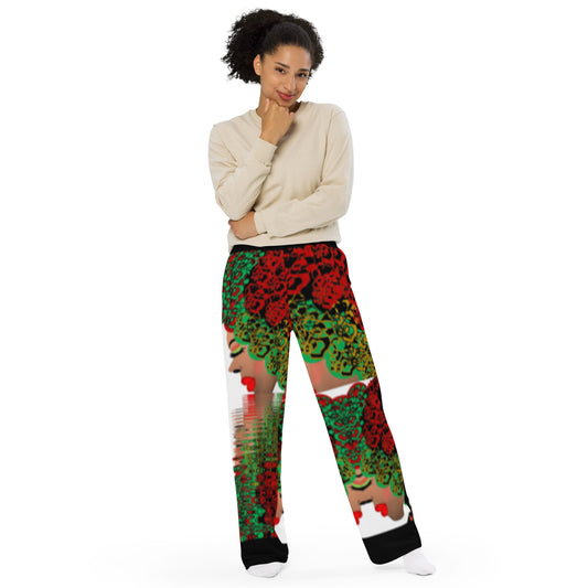 All-over print unisex wide-leg pants