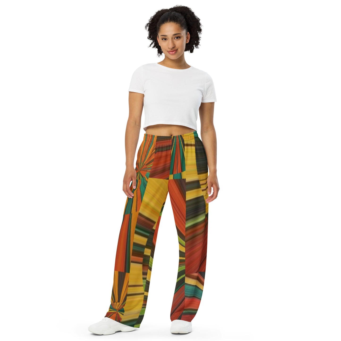 All-over print unisex wide-leg pants