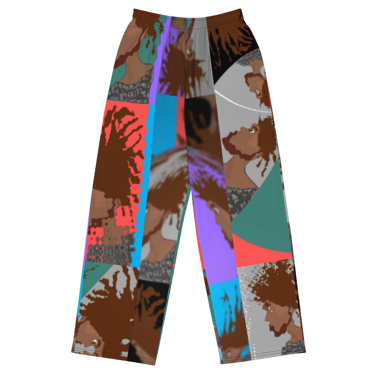 All-over print unisex wide-leg pants