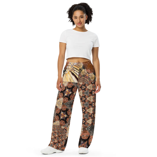 All-over print unisex wide-leg pants