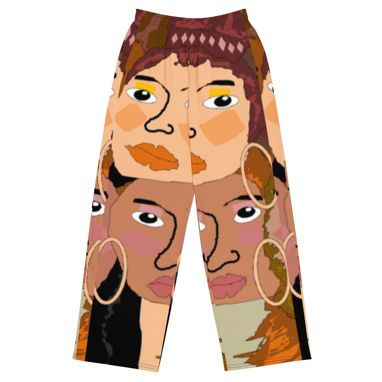 All-over print unisex wide-leg pants