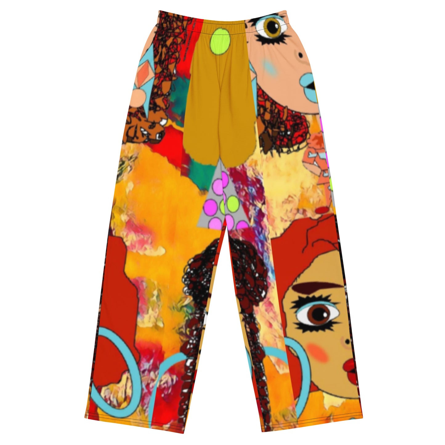 All-over print unisex wide-leg pants