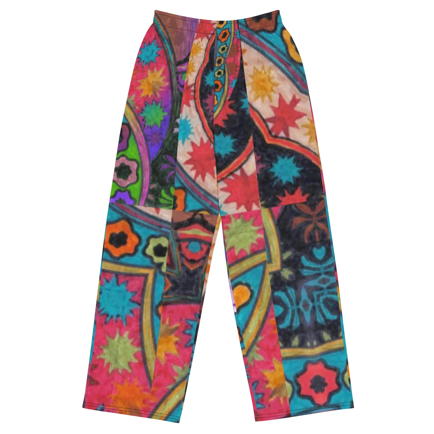 All-over print unisex wide-leg pants