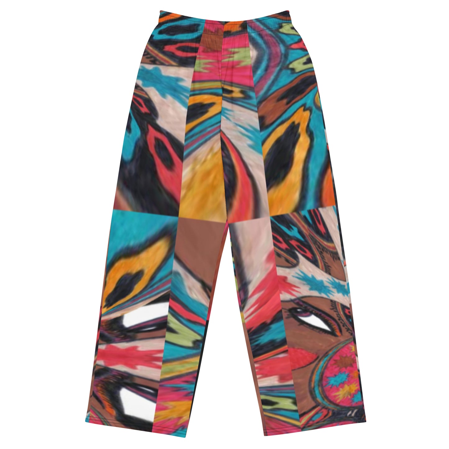 All-over print unisex wide-leg pants