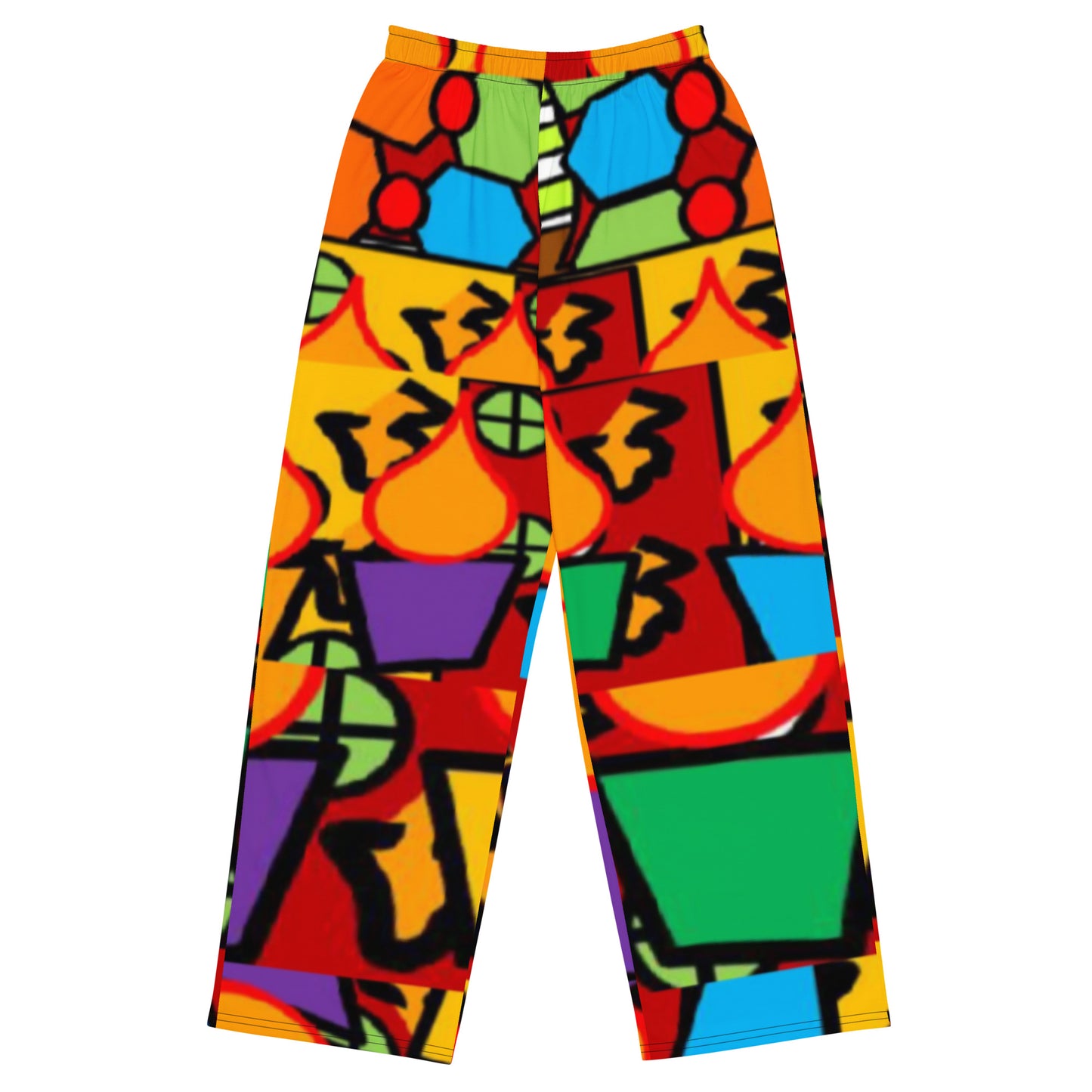 All-over print unisex wide-leg pants