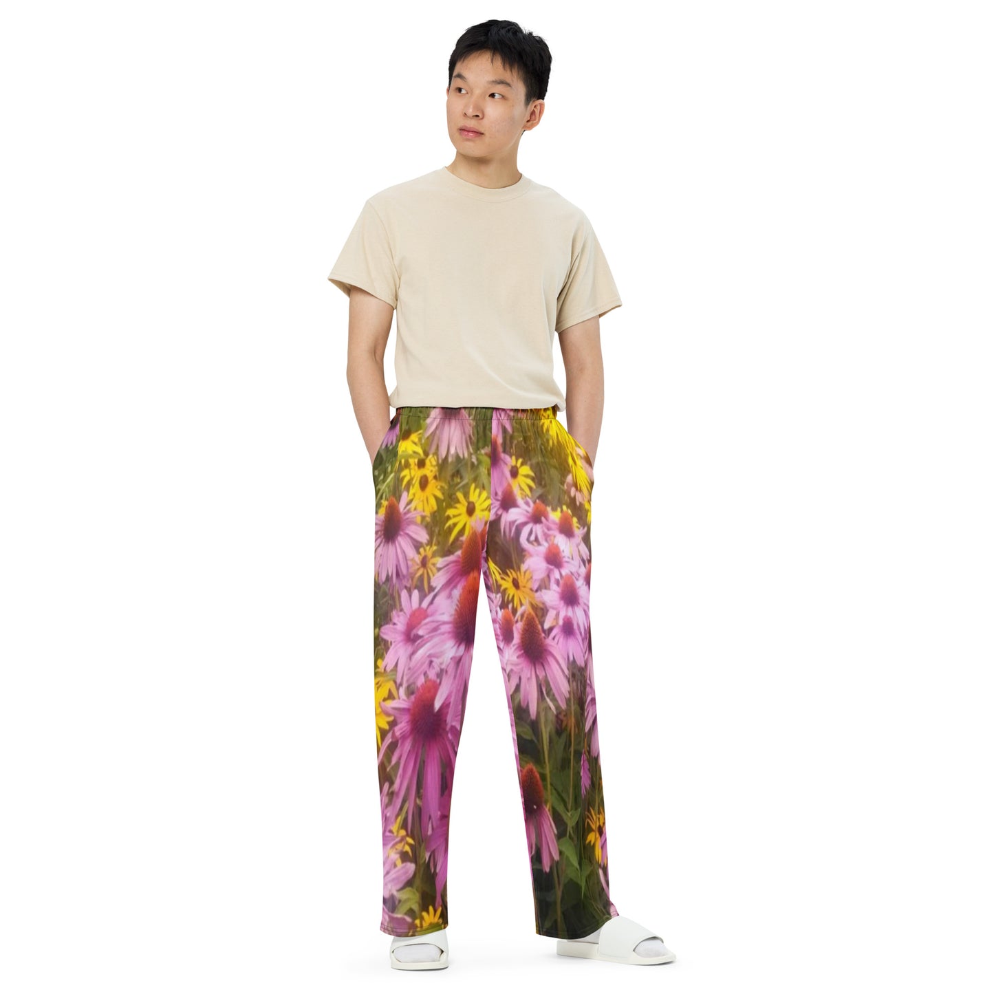 All-over print unisex wide-leg pants