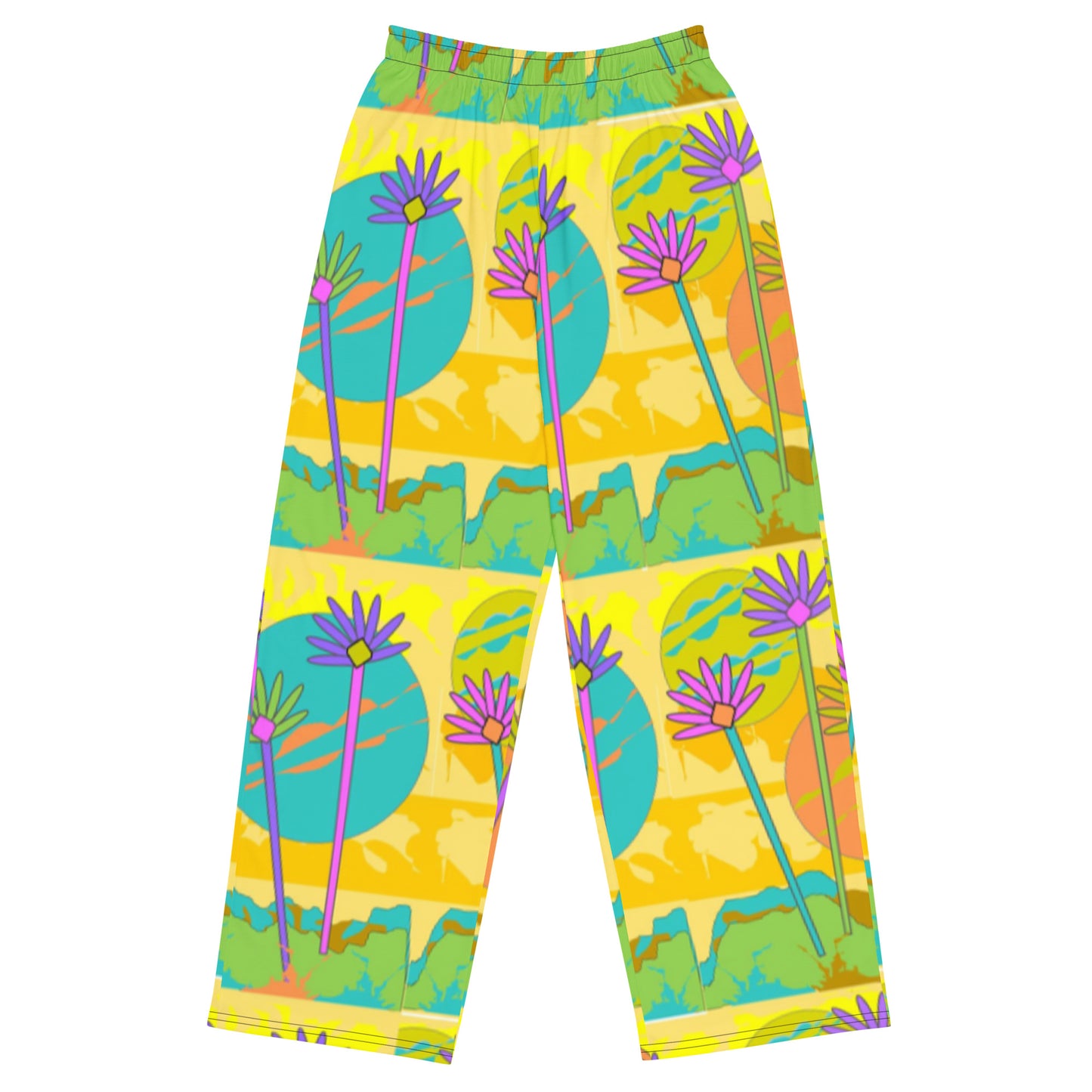 All-over print unisex wide-leg pants