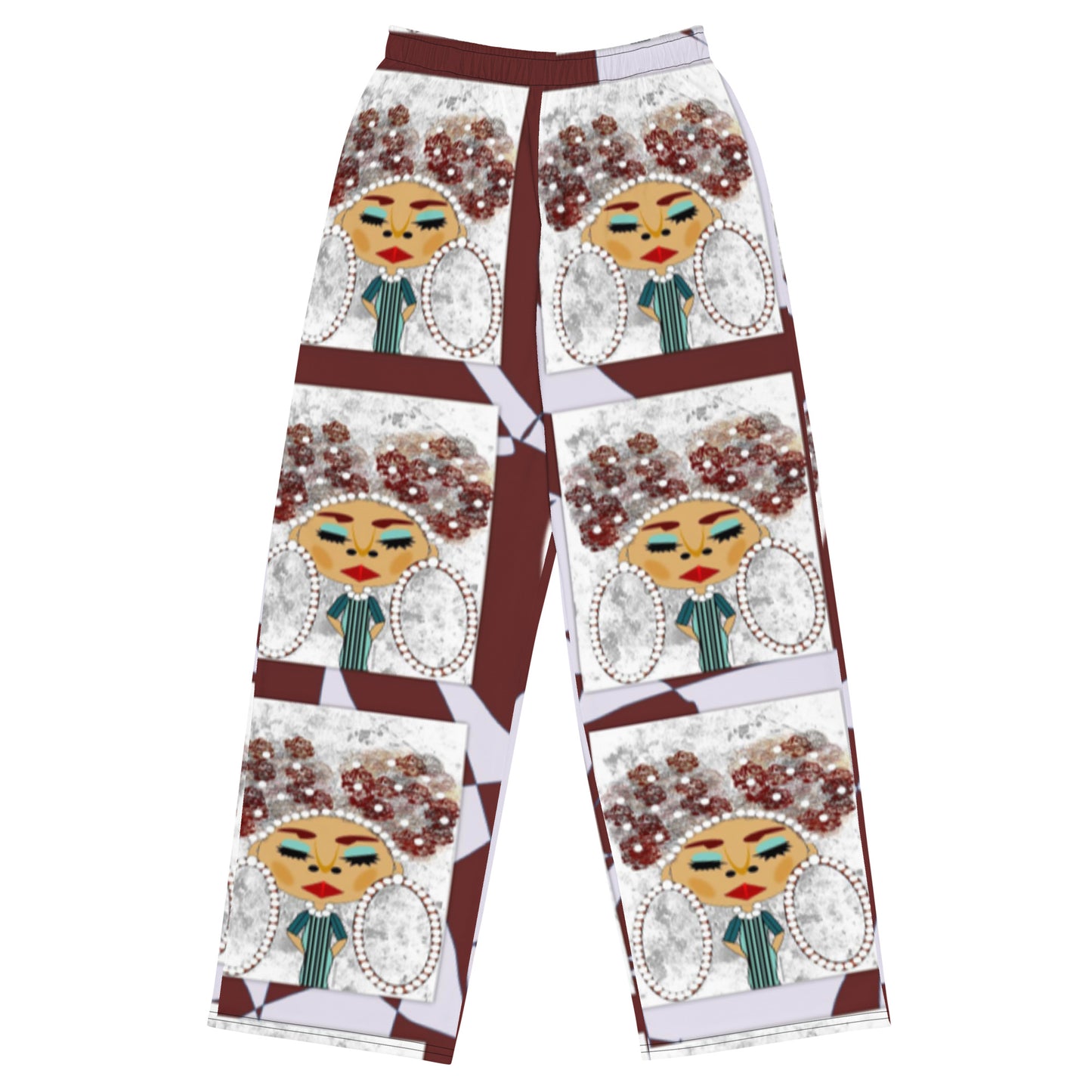 All-over print unisex wide-leg pants