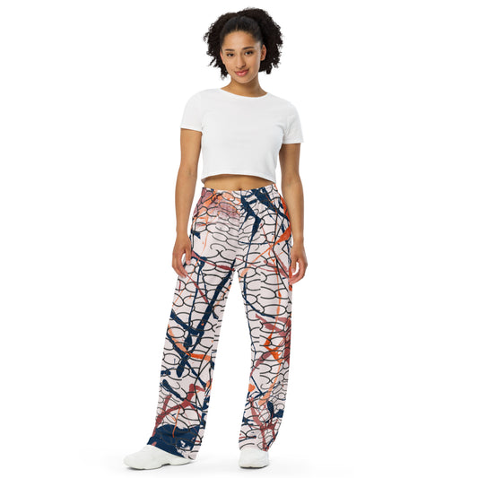 All-over print unisex wide-leg pants