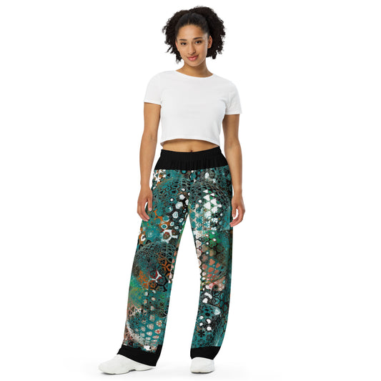 All-over print unisex wide-leg pants