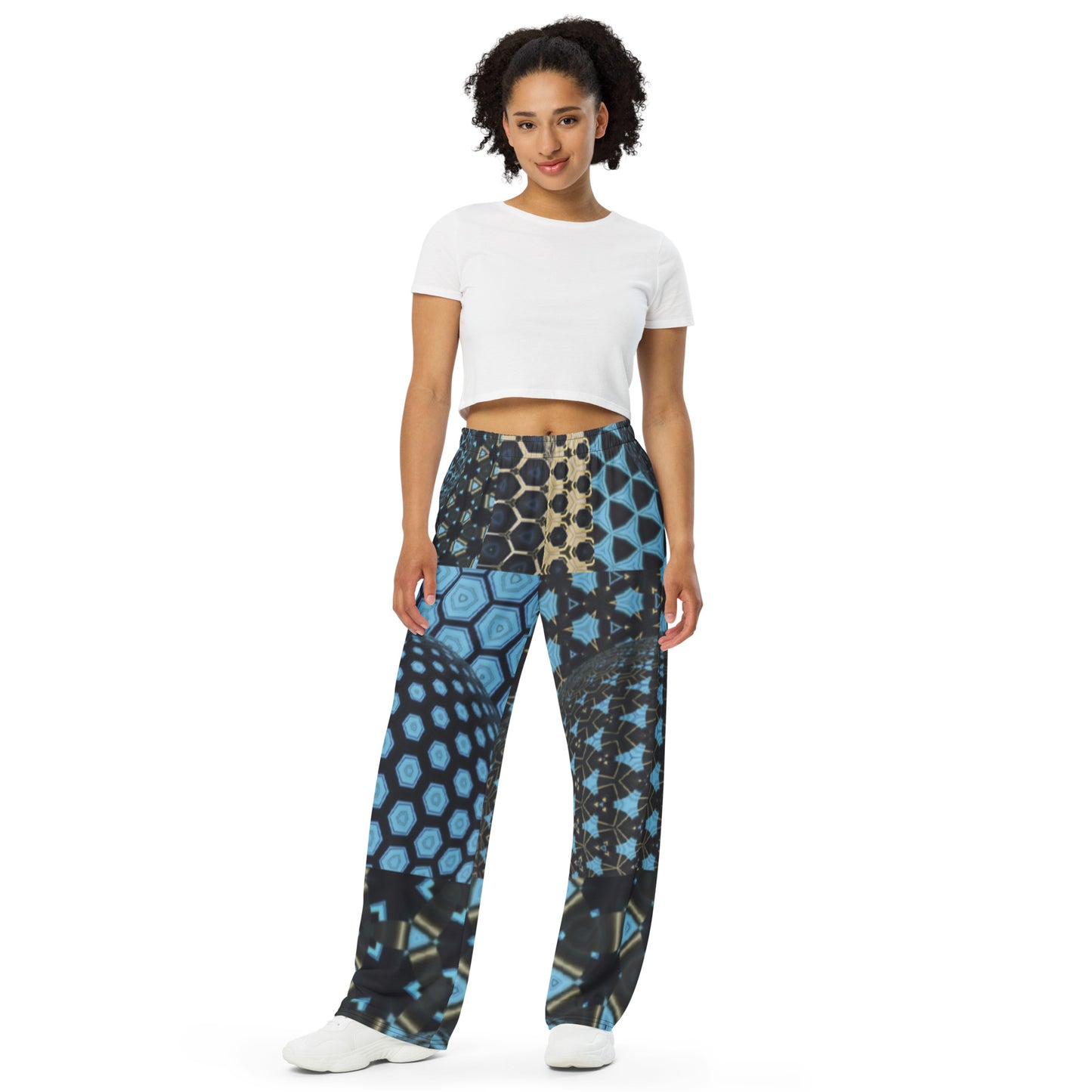 All-over print unisex wide-leg pants