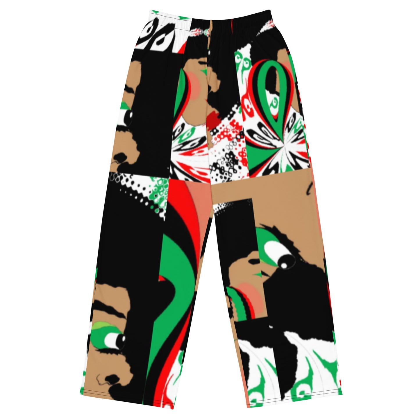 All-over print unisex wide-leg pants