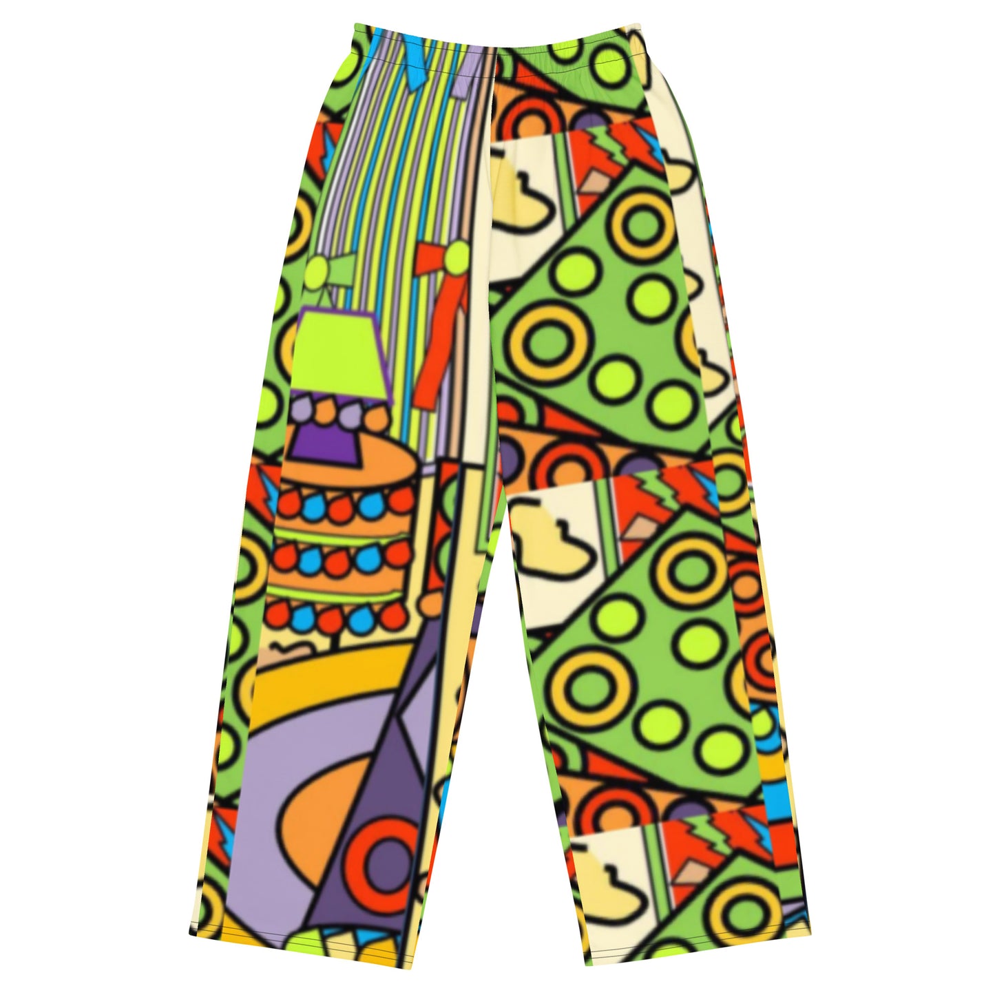 All-over print unisex wide-leg pants