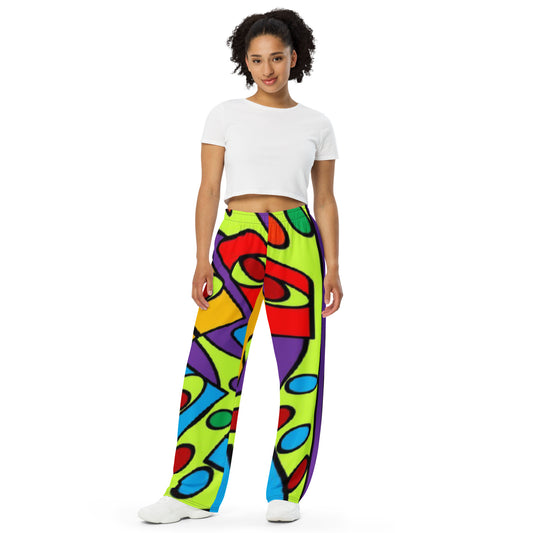 All-over print unisex wide-leg pants