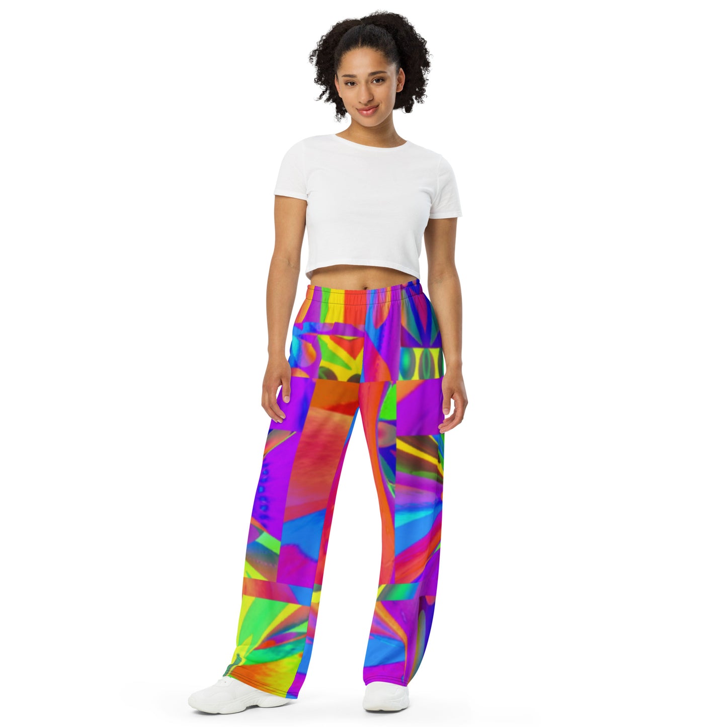 All-over print unisex wide-leg pants