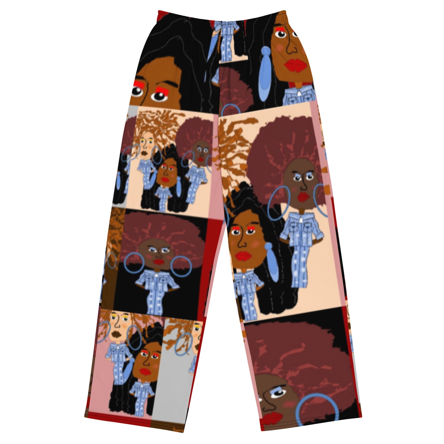 All-over print unisex wide-leg pants