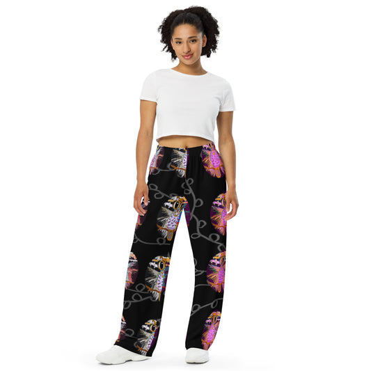 All-over print unisex wide-leg pants