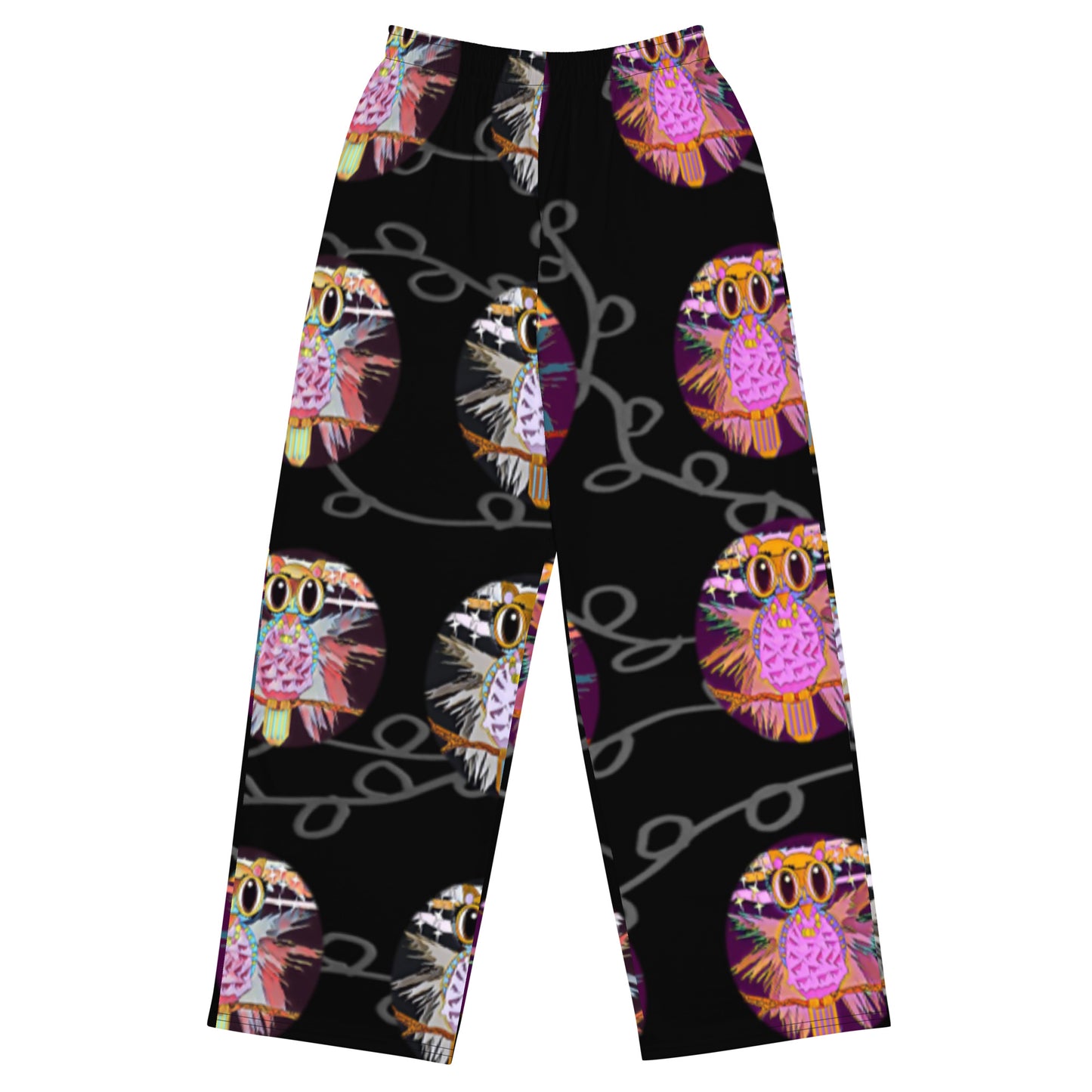 All-over print unisex wide-leg pants