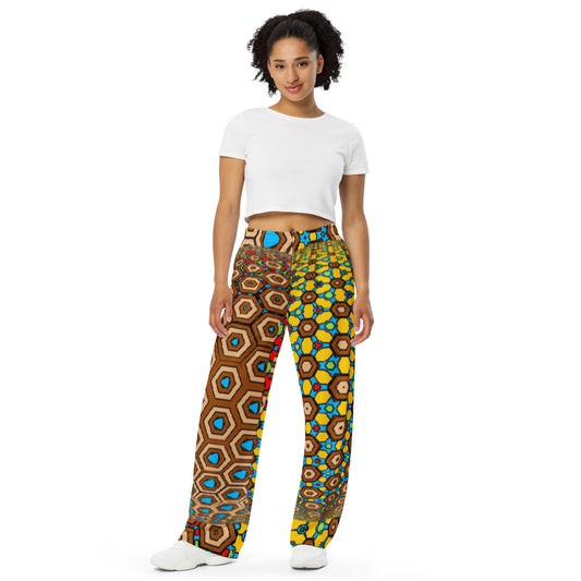 All-over print unisex wide-leg pants