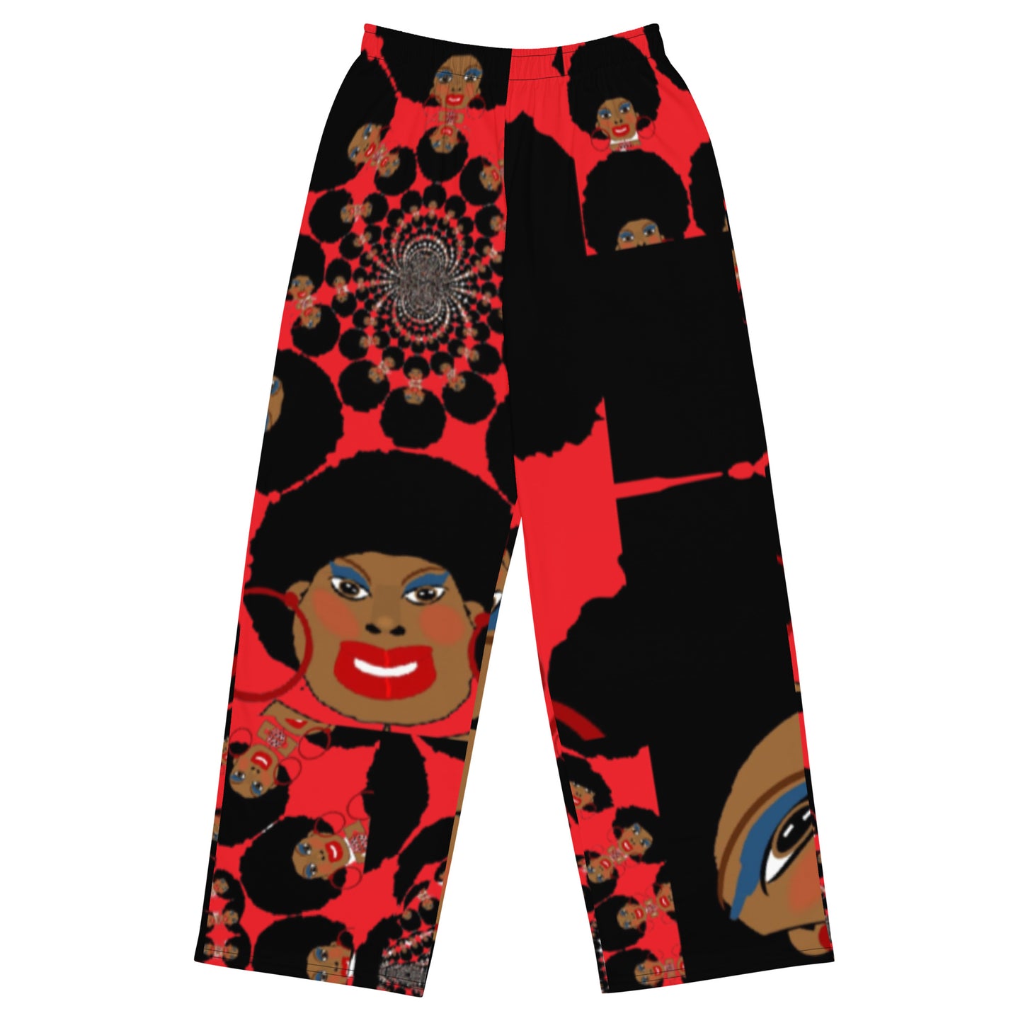 All-over print unisex wide-leg pants