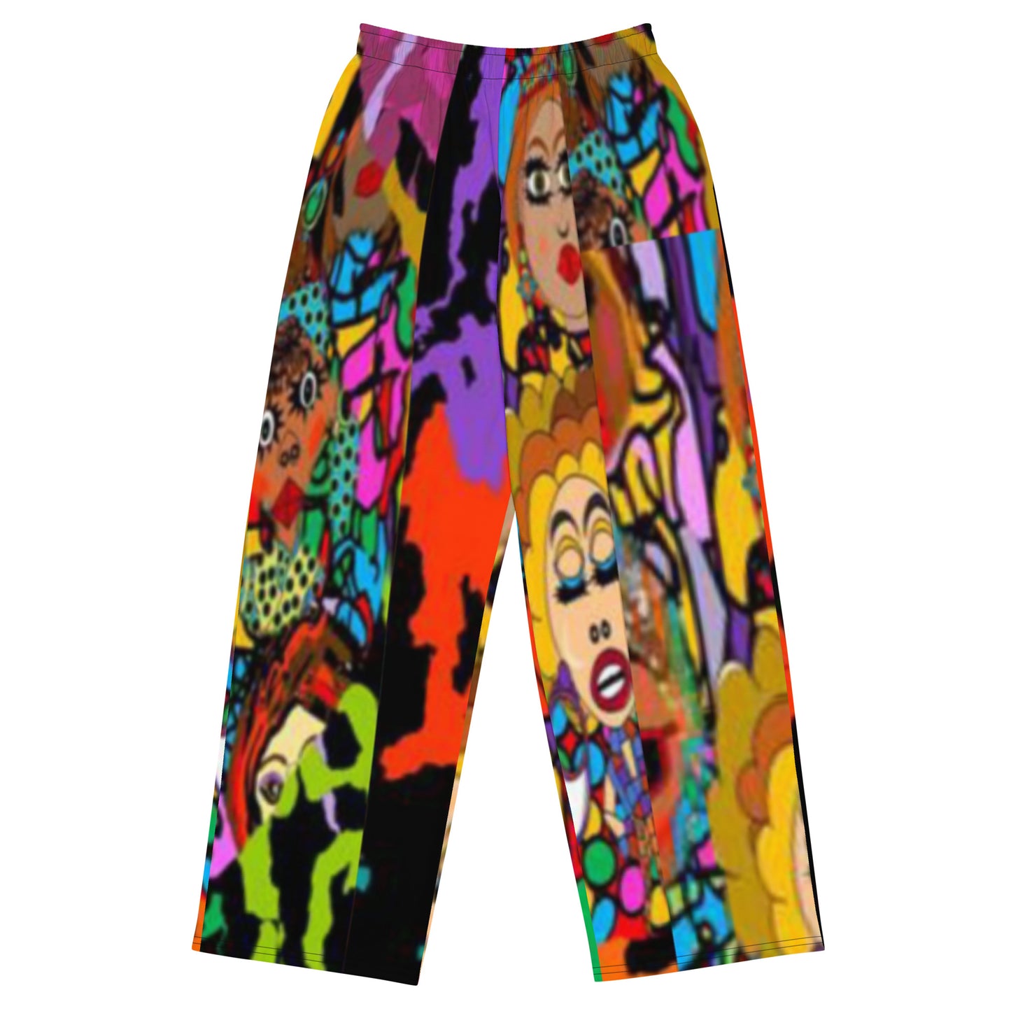 All-over print unisex wide-leg pants