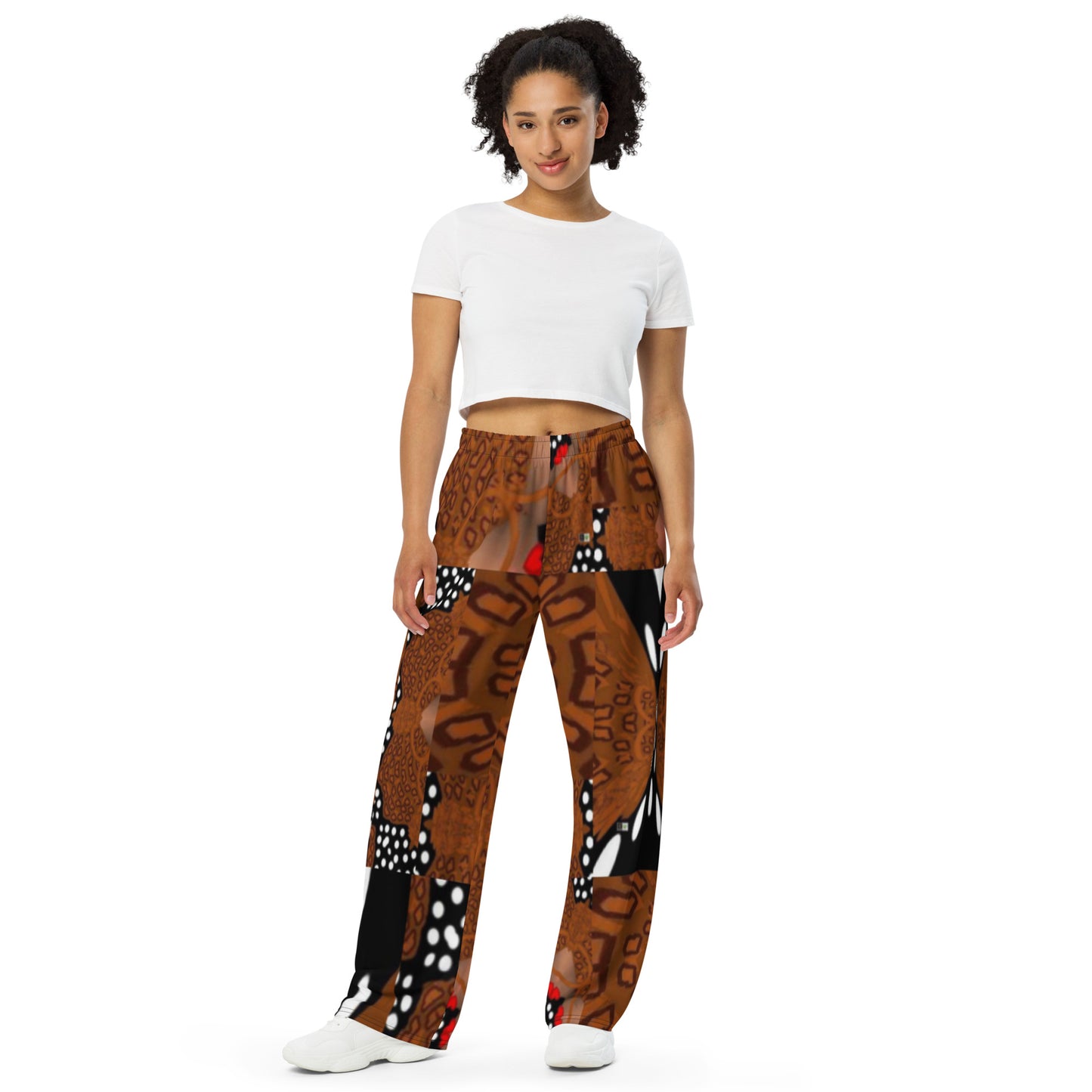 All-over print unisex wide-leg pants