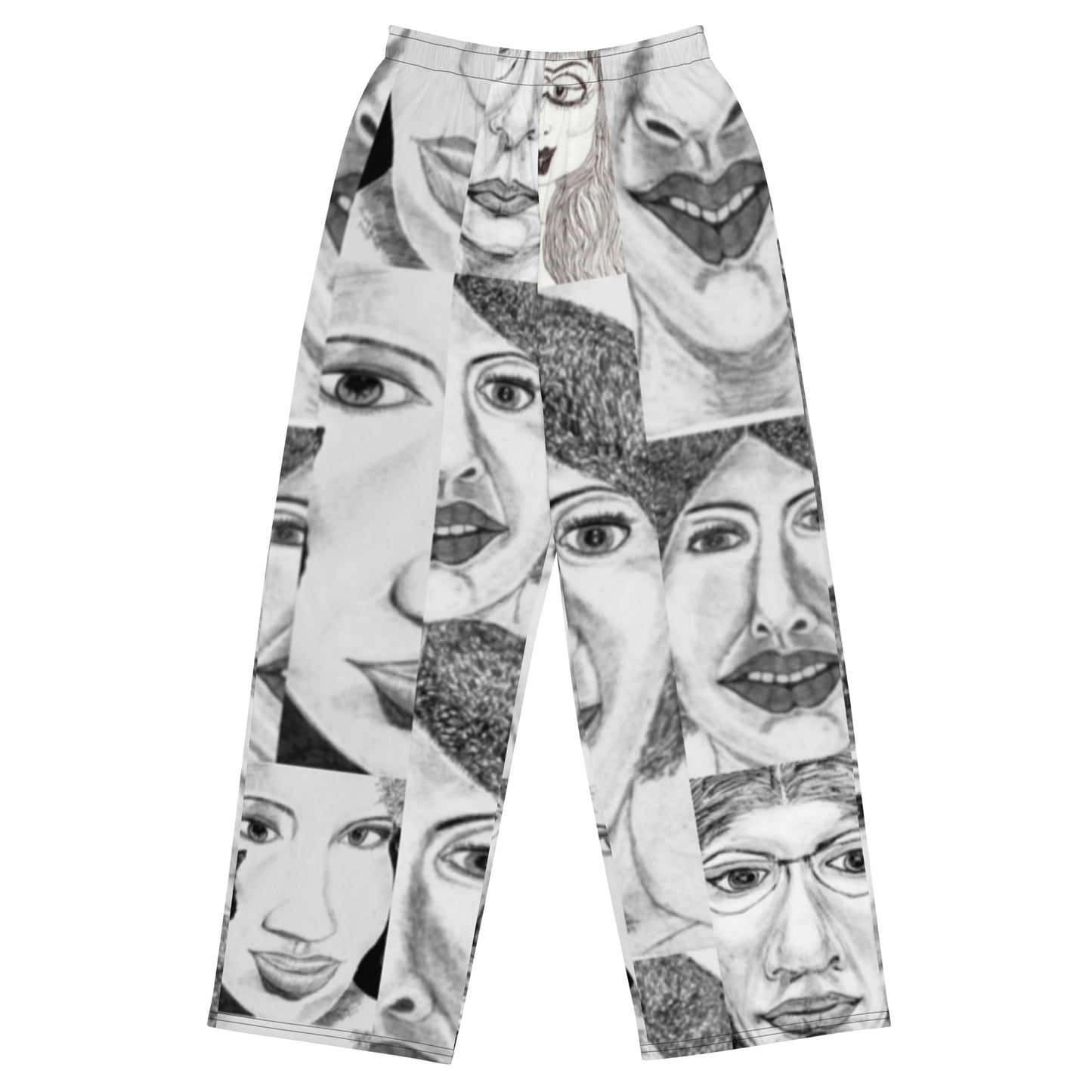 All-over print unisex wide-leg pants