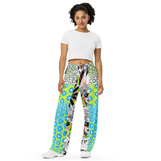 All-over print unisex wide-leg pants