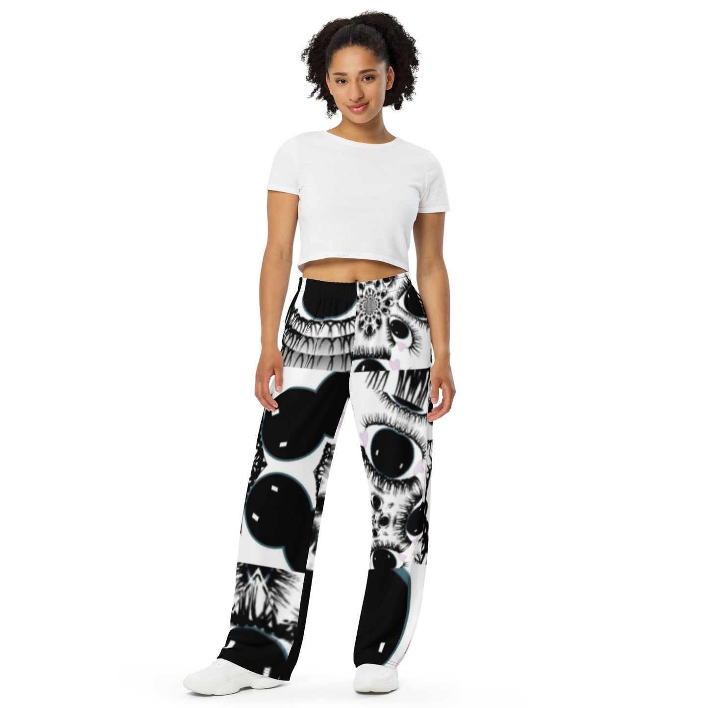 All-over print unisex wide-leg pants