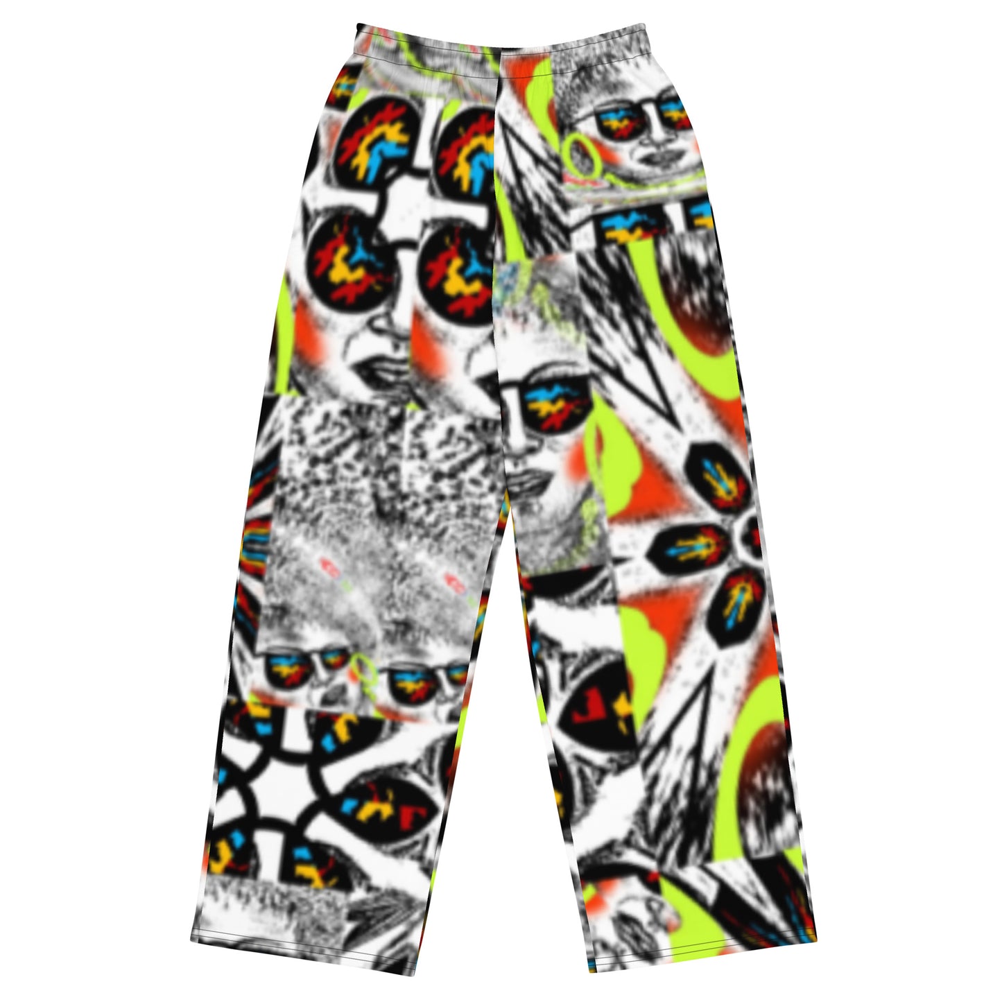 All-over print unisex wide-leg pants