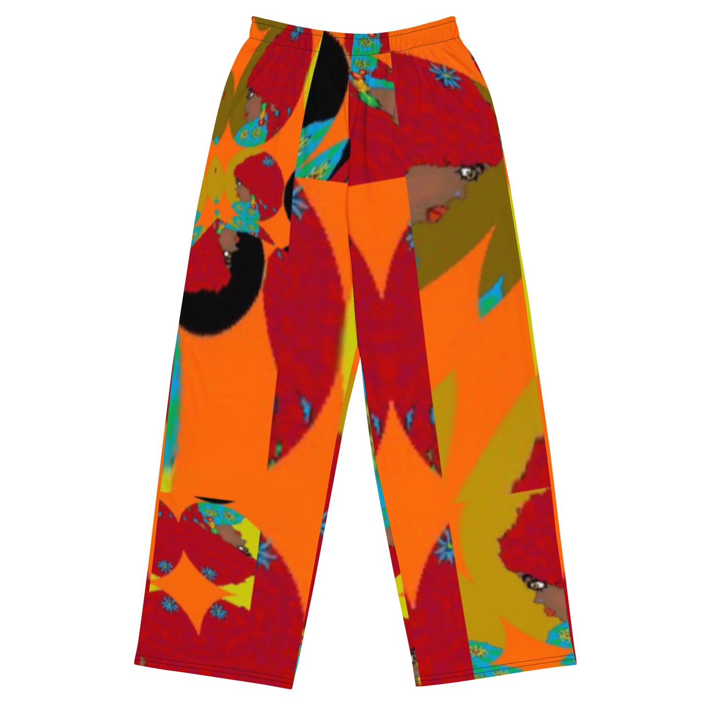 All-over print unisex wide-leg pants