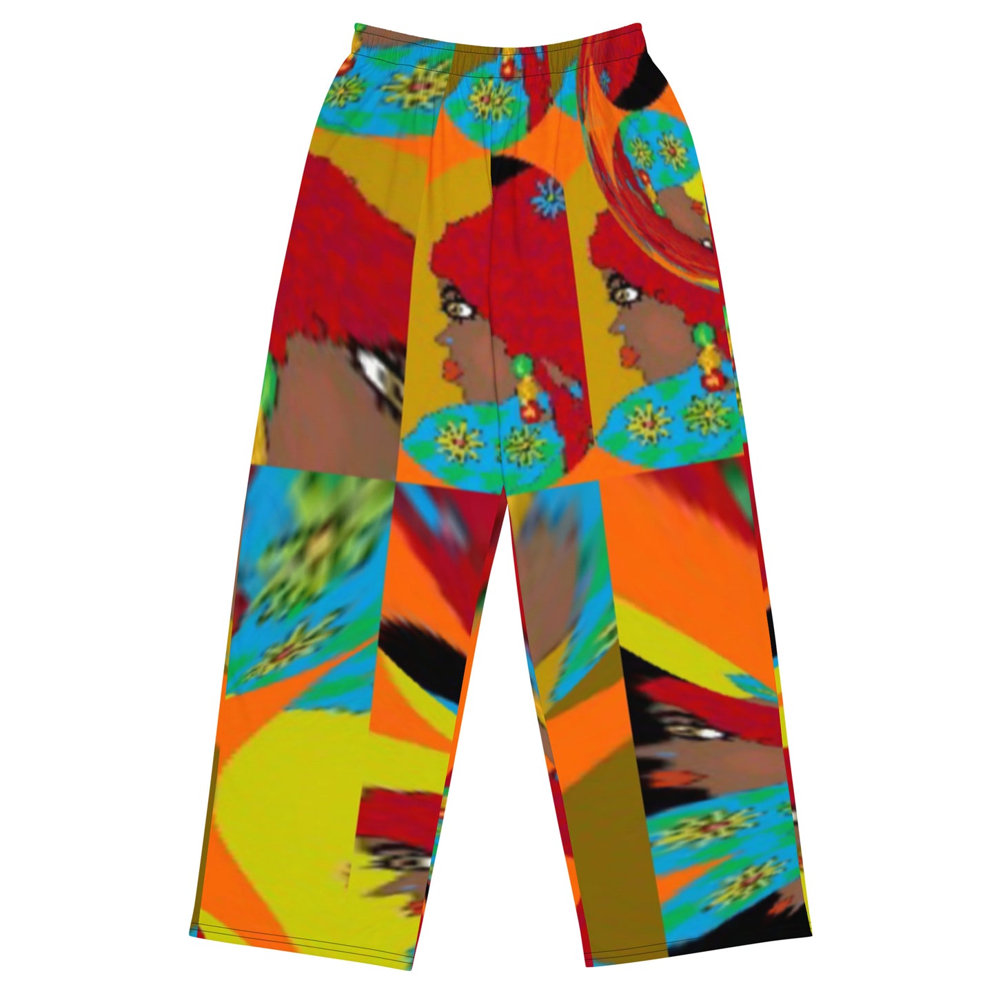 All-over print unisex wide-leg pants