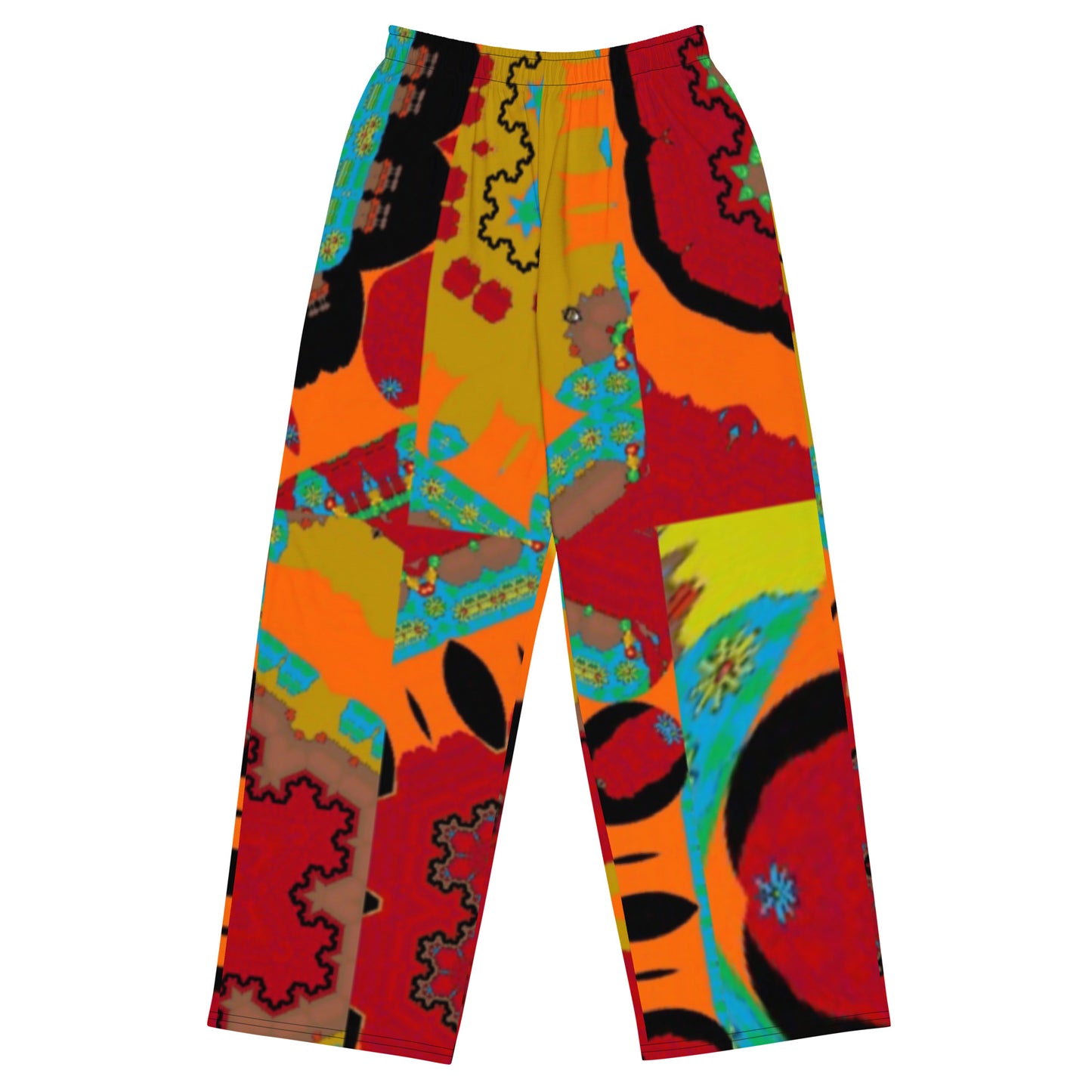 All-over print unisex wide-leg pants