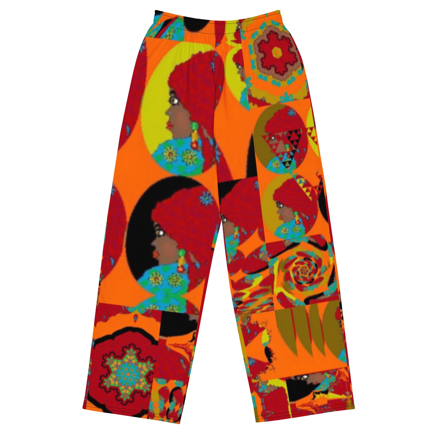 All-over print unisex wide-leg pants