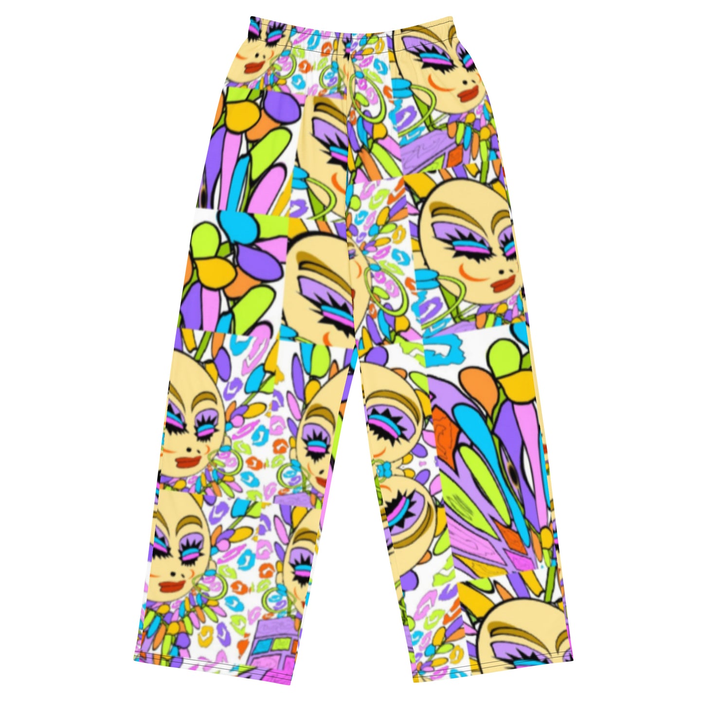 All-over print unisex wide-leg pants