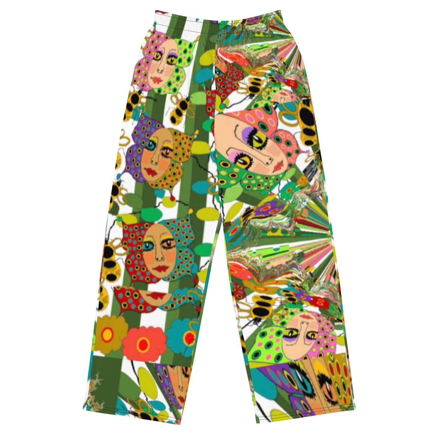 All-over print unisex wide-leg pants