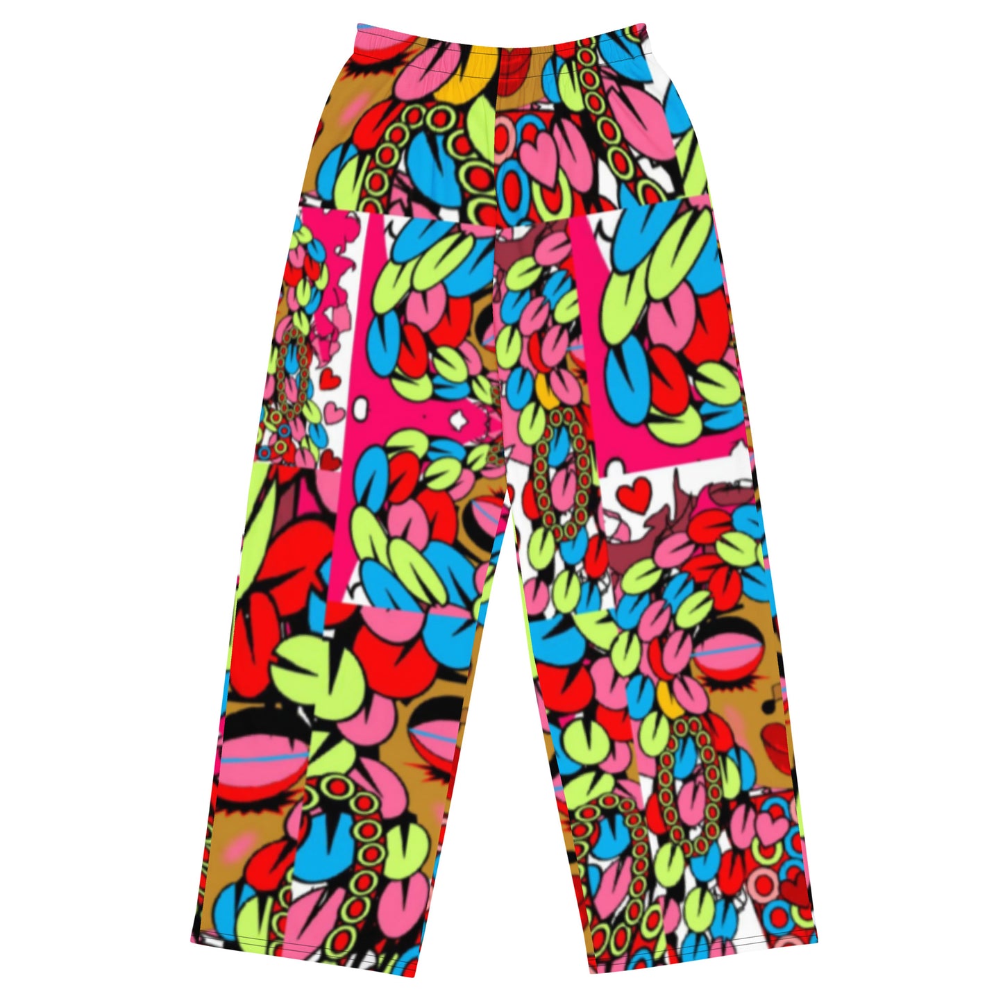 All-over print unisex wide-leg pants