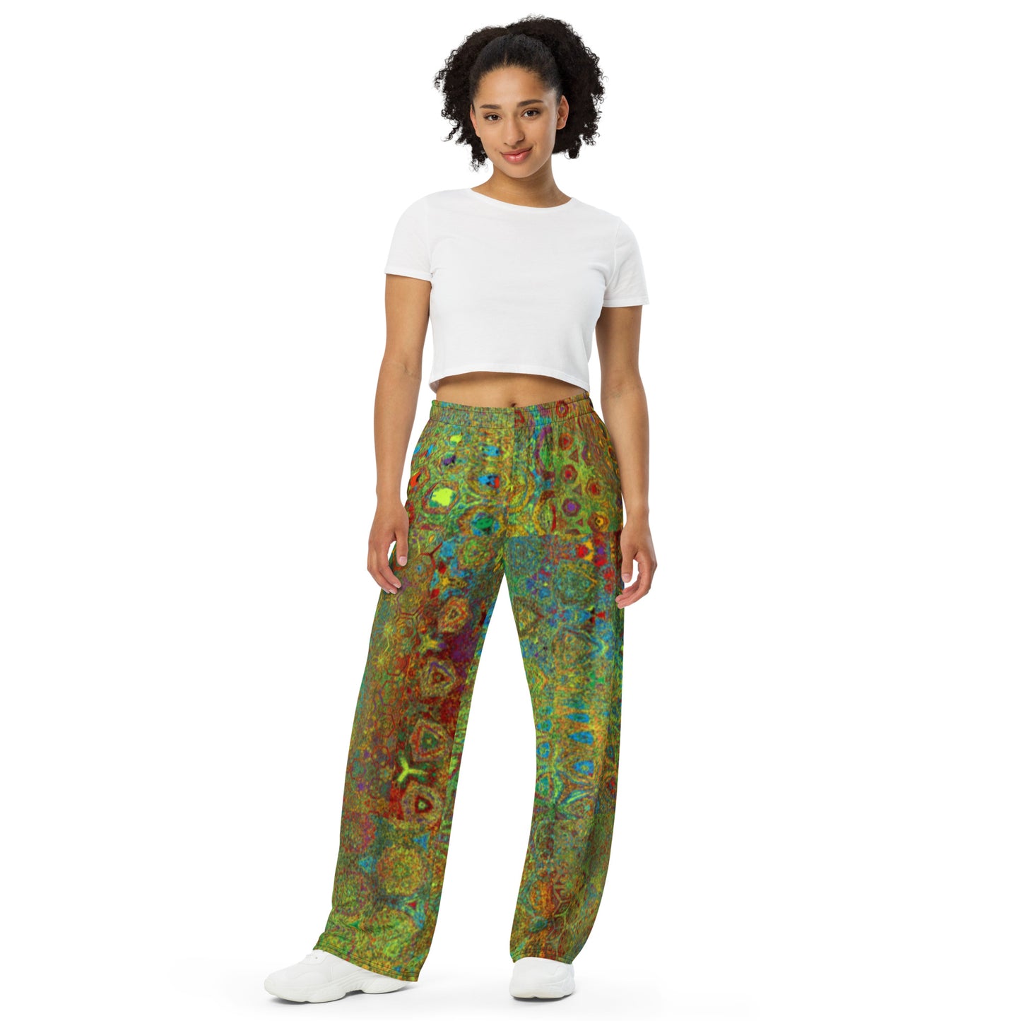 All-over print unisex wide-leg pants